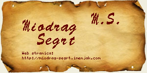 Miodrag Šegrt vizit kartica